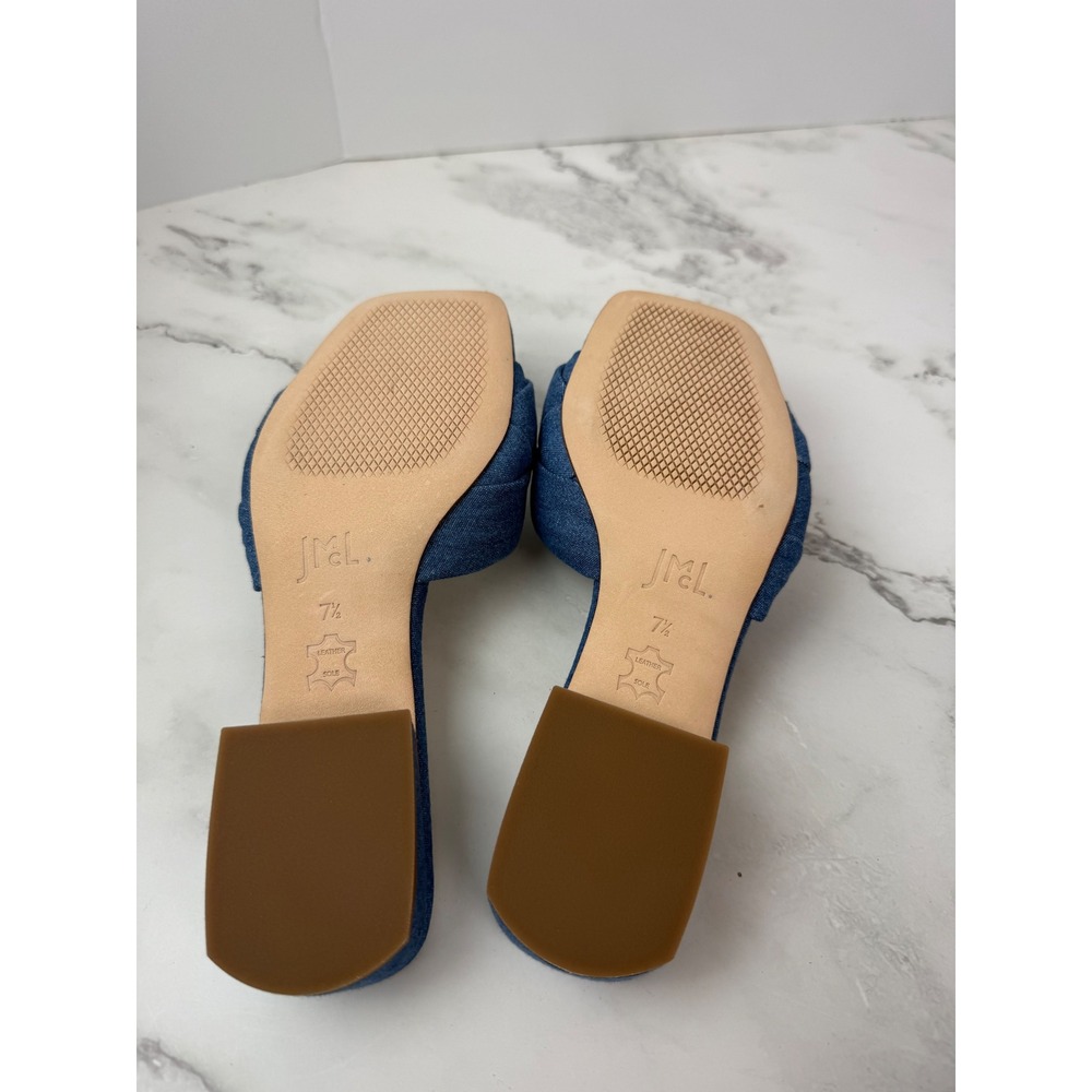 J.McLaughlin Hannah Denim Braided Block Heel Sandals New Sz 7.5 - Picture 6 of 8